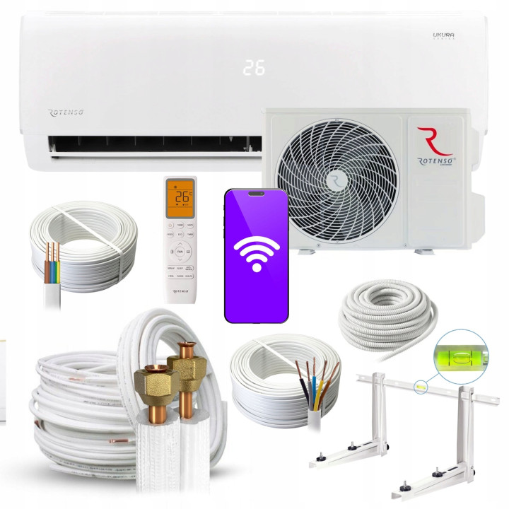 Klimatyzator Ścienny Rotenso Ukura X 7kW wydajny + zestaw 3mb Rodigas