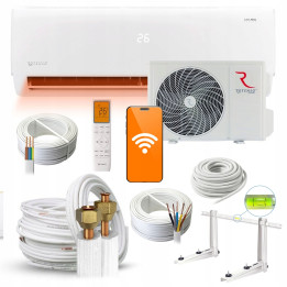 Klimatyzator Ścienny Rotenso Ukura H 2,6kW do grzania + zestaw 3mb Rodigas