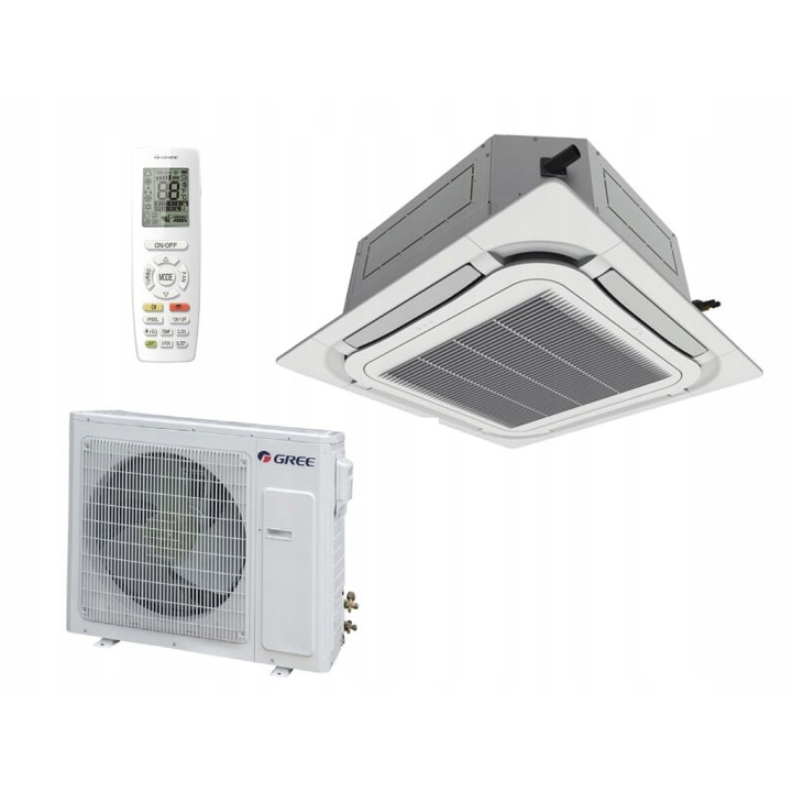 Klimatyzator Kasetonowy sufitowy Gree U-Match Plus 10,5kW Zestaw Maskownica