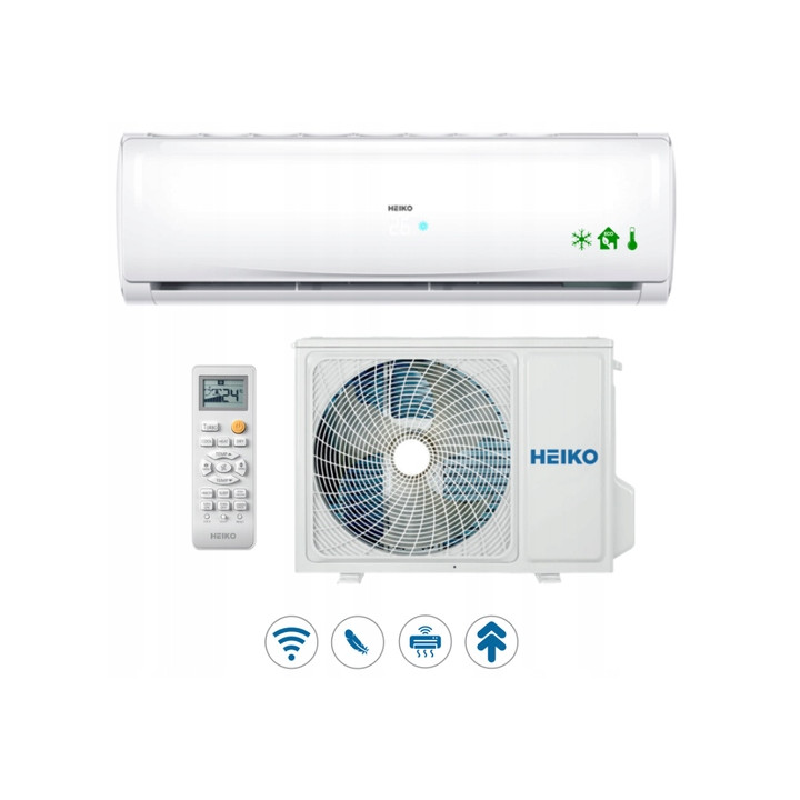 Klimatyzator do domu biura Split HEIKO BRISA 2,6 kW WIFI mocna klimatyzacja
