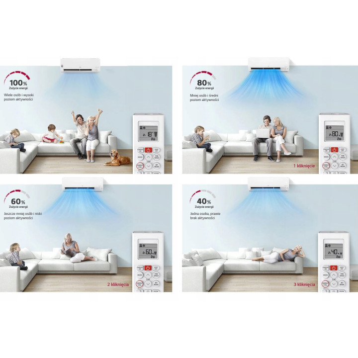 KLIMATYZACJA LG Standard 2 Klima 5,8kW WiFi PilotCiepło Klimatyzator