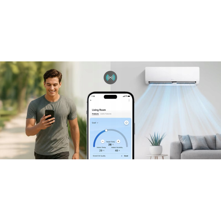 Klimatyzator ścienny domowy LG DUALCOOL WZ 3,5kW 40m2 WiFi WYDAJNY