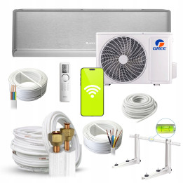 Klimatyzator ścienny Gree Airy Silver wydajny 5,3kW + zestaw 3mb Rodigas