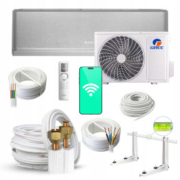 Klimatyzator ścienny Gree Airy Silver do biura 7,1kW + zestaw 3mb Rodigas
