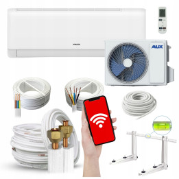 Klimatyzator ścienny AUX Q-Smart Plus 2,7kW + zestaw 3mb uchwyt Rodigas