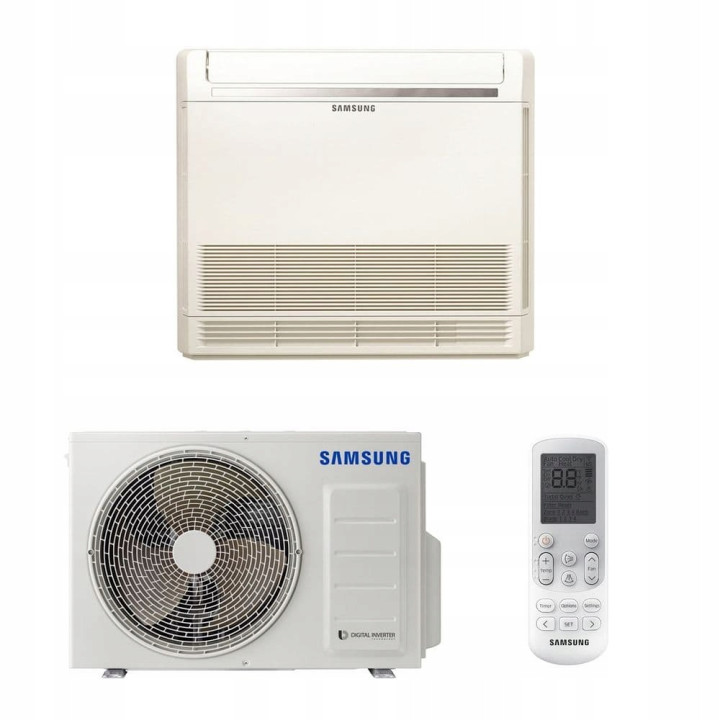 Klimatyzator konsolowy Samsung 2,6 kW R32 dwa nawiewy Zestaw 3mb