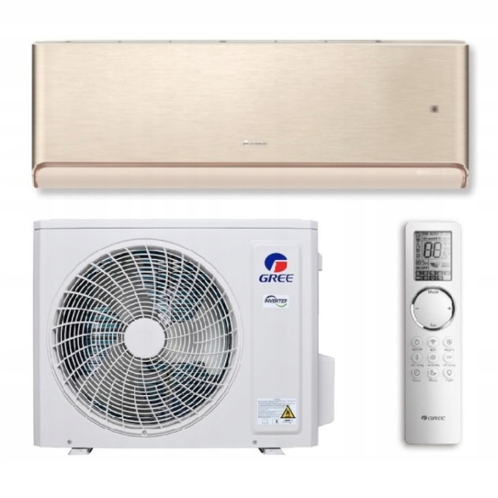 Klimatyzator ścienny Gree Airy ZŁOTY 7,1kW WiFi Grzanie Jonizacja UV 2026
