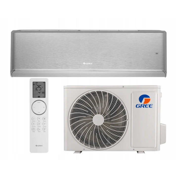 Klimatyzator domowy Gree Airy Silver 2,7kW WiFi Grzanie Jonizacja UV 2026