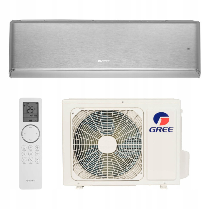 Klimatyzator domowy Gree Airy Silver 2,7kW WiFi Grzanie Jonizacja UV 2026