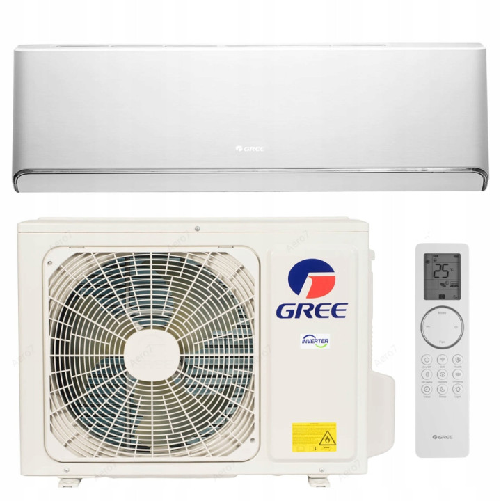 Klimatyzator domowy Gree Airy White 2,6kW WiFi Grzanie Jonizacja UV 2026
