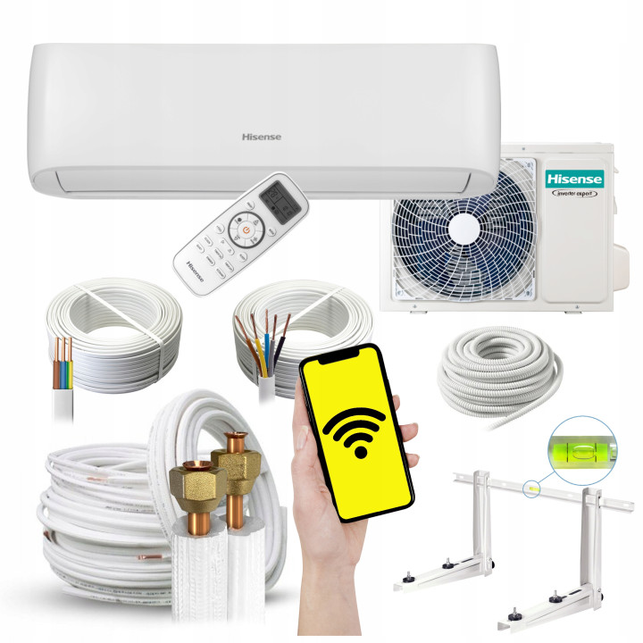 Klimatyzacja ścienna Hisense EasySmart 3,5kW + zestaw 3mb Rodigas