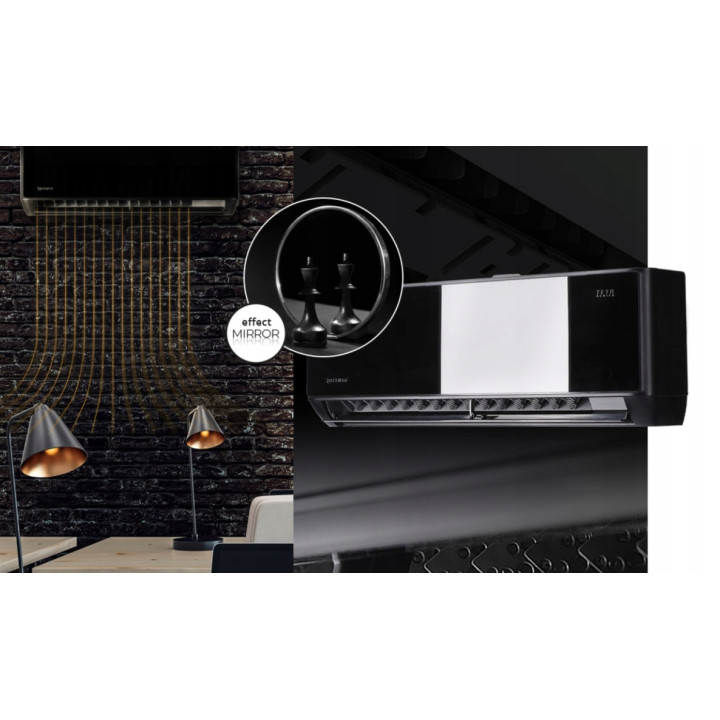 Klimatyzacja ścienna Rotenso TETA Mirror Czarny 3,5KW ogrzewanie, Windless