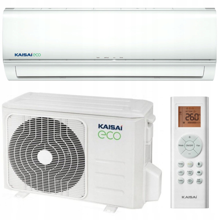 KLIMATYZATOR Ścienny KAISAI ECO 5,3kW Pilot HEPA Klimatyzacja Grzanie
