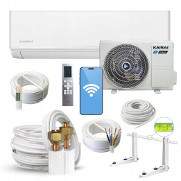 Klimatyzator ścienny KAISAI ICE White 2,6kW do domu wydajny Zestaw