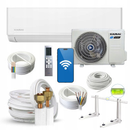 Klimatyzator ścienny KAISAI ICE White 3,5kW do domu wydajny Zestaw