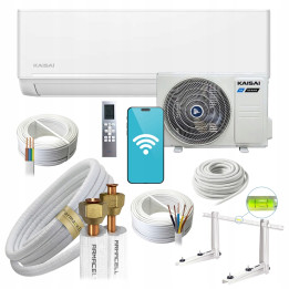 Klimatyzator ścienny KAISAI ICE White 2,6kW do domu wydajny zestaw ARMACELL