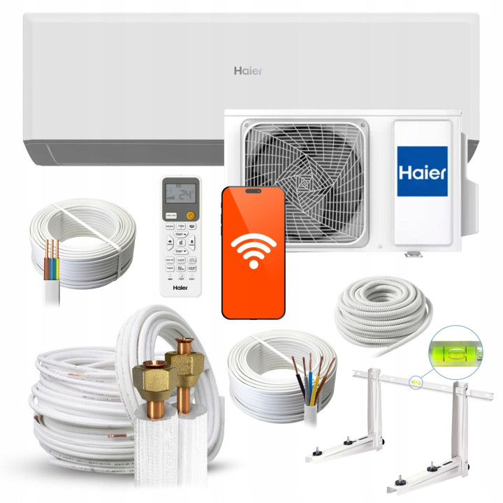 Klimatyzator Ścienny HAIER Revive Plus 6,2kW wydajny + zestaw Rodigas