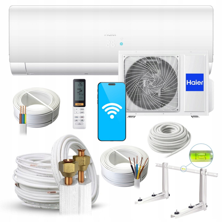 Klimatyzator Ścienny HAIER Flexis Plus White Matt 2,7kW zestaw 3mb Rodigas
