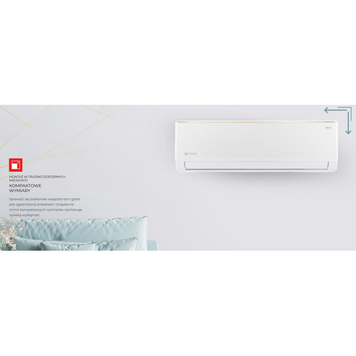 Klimatyzator Ścienny Rotenso Roni 2,6kW do domu + zestaw 3mb Rodigas
