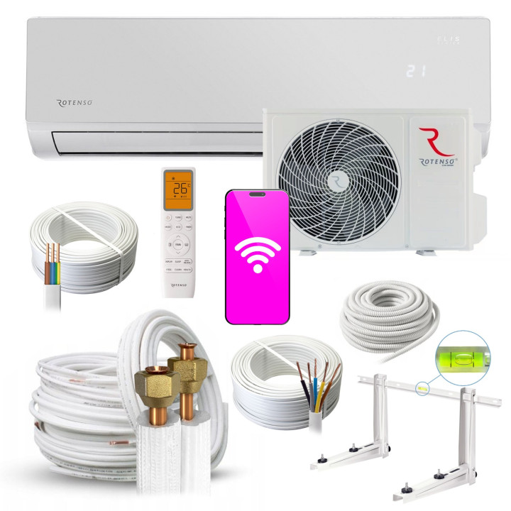 Klimatyzator Ścienny Rotenso Elis Silver X 7kW wydajny + zestaw 3mb Rodigas