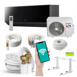 Klimatyzacja ścienna Sinclair SKY 7 kW Czarna WiFi z zestawem 3mb Rodigas