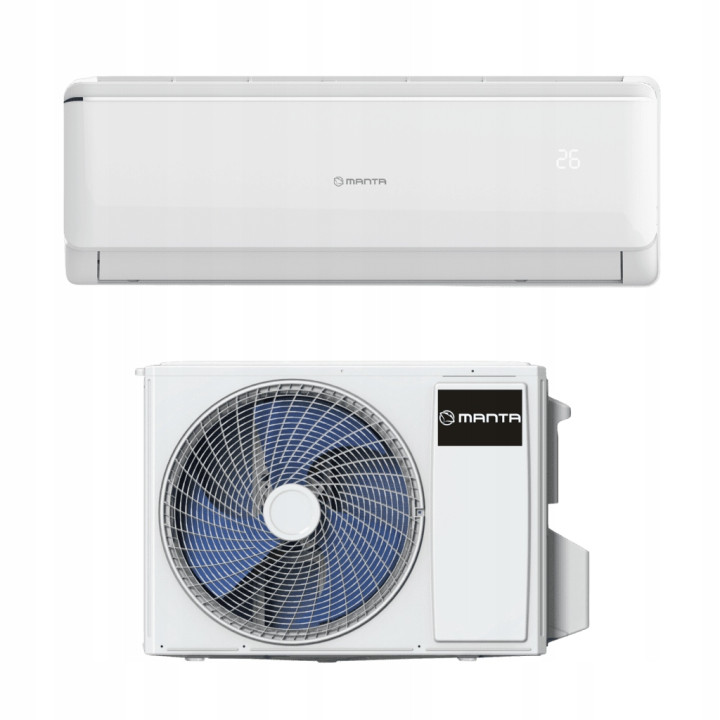 Klimatyzator ścienny Manta 3,4kW WiFi + zestaw montażowy 3mb Rodigas