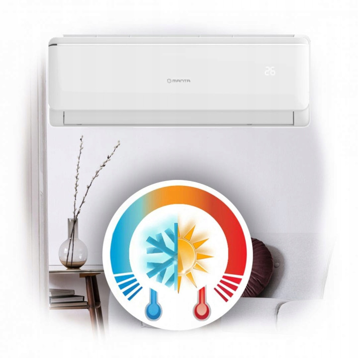 Klimatyzator ścienny Manta 3,4kW WiFi + zestaw montażowy 3mb Rodigas