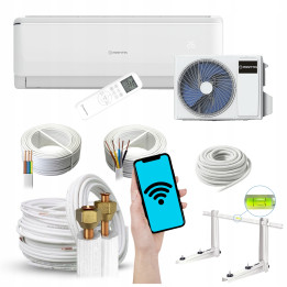 Klimatyzator ścienny Manta 5,1kW WiFi + zestaw montażowy 3mb Rodigas