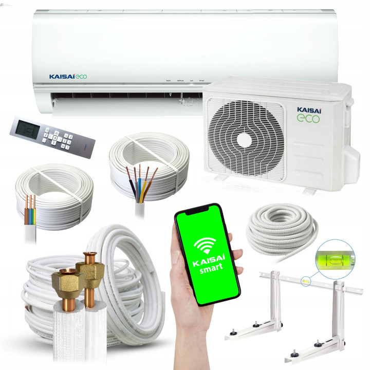 Klimatyzator ścienny KAISAI ECO 3,5kW do biura oszczędny zestaw 3mb