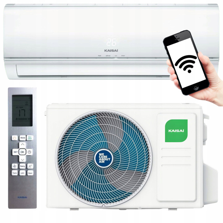 Klimatyzator ścienny KAISAI ECO 3,5kW do biura oszczędny zestaw 3mb