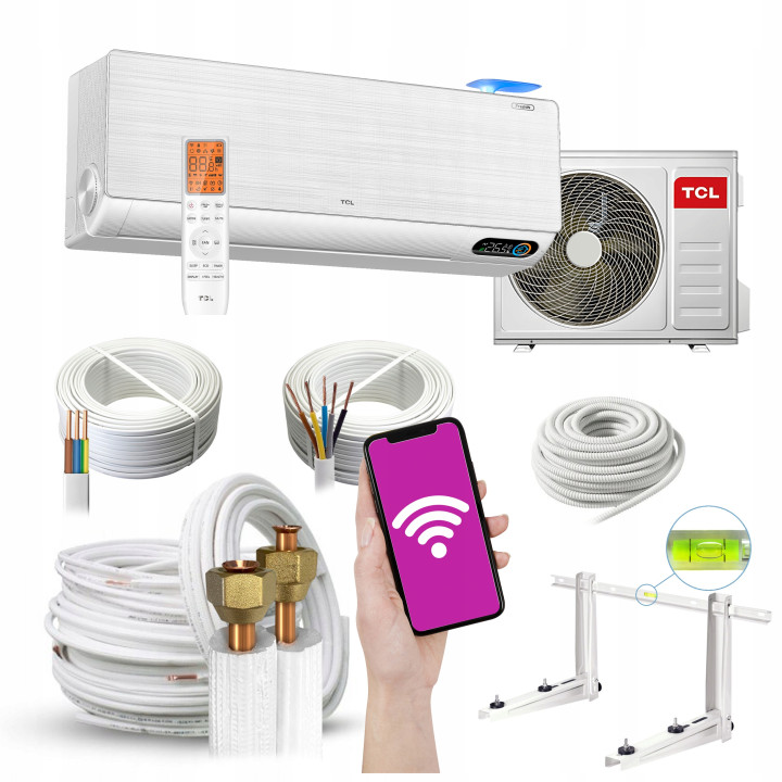 Klimatyzator ścienny TCL FreshIN 2.0 3,5kW Ogrzewanie -20*C Zestaw 3mb