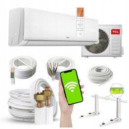 Klimatyzator ścienny TCL Elite Series XAB1 2,6kW do domu wydajny Zestaw 3mb