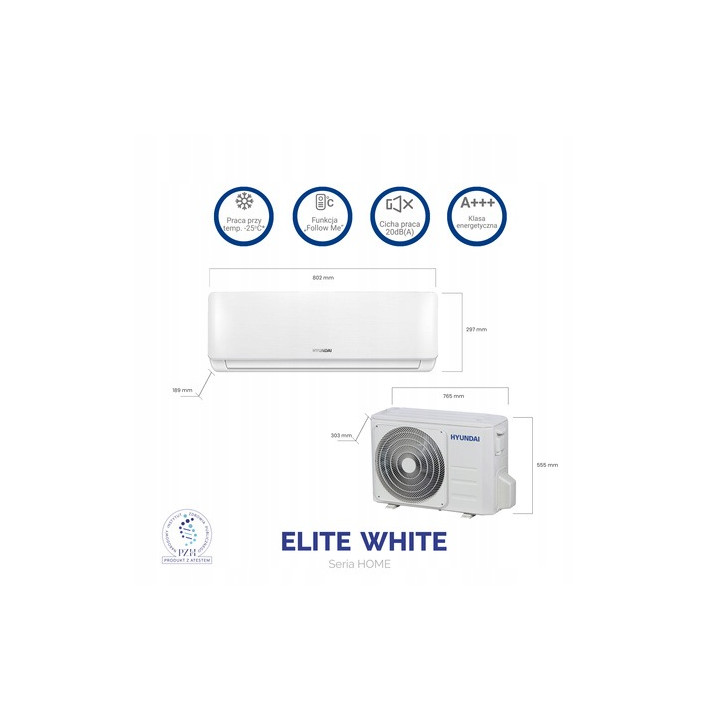 Klimatyzator Hyundai Elite White 3,6 kW WiFi R32
