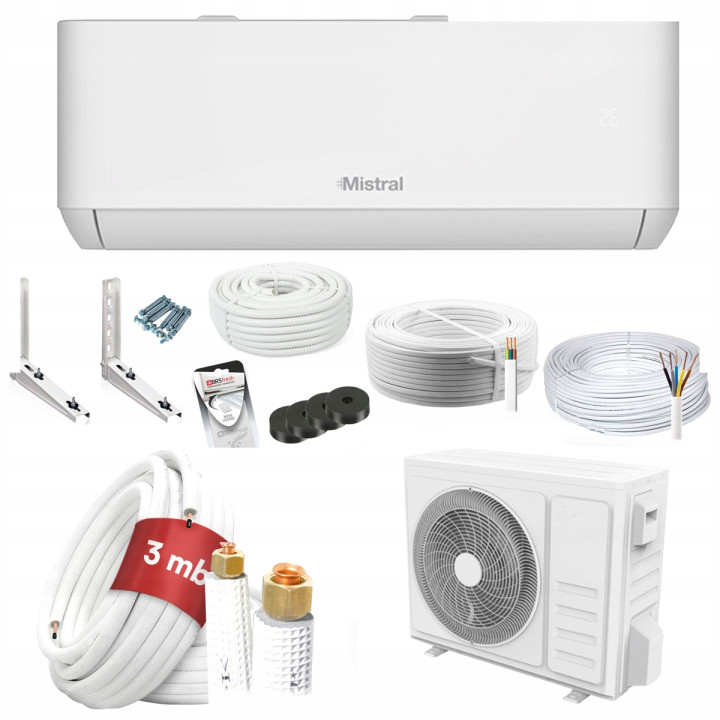 Klimatyzator do domu biura MISTRAL 3,5kW Klimatyzacja ścienna WiFi