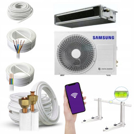 Klimatyzator kanałowy Samsung LSP Slim 5,0 kW R32 Zestaw 5mb