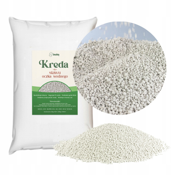 KREDA 25kg DO STAWU oczka wodnego 100m2 BEZPIECZNA ekologiczna dla ryb