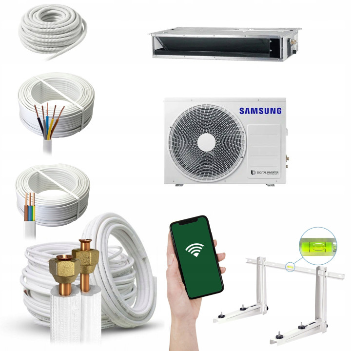 Samsung LSP Slim klimatyzator kanałowy 3,5 kW niski profil Zestaw 6mb