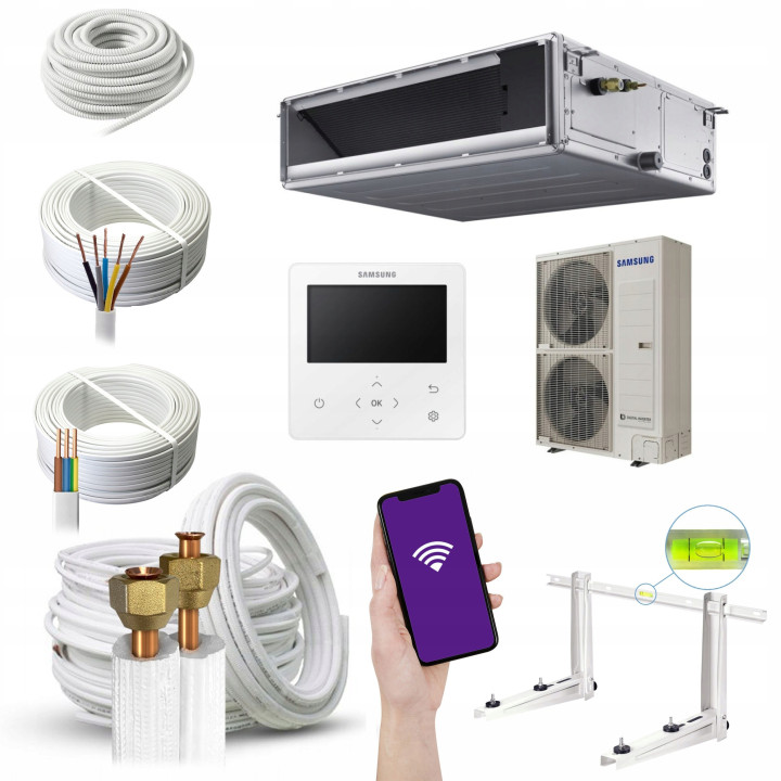 Klimatyzator kanałowy Samsung MSP 12,0 kW R32 inwerter Zestaw 3mb