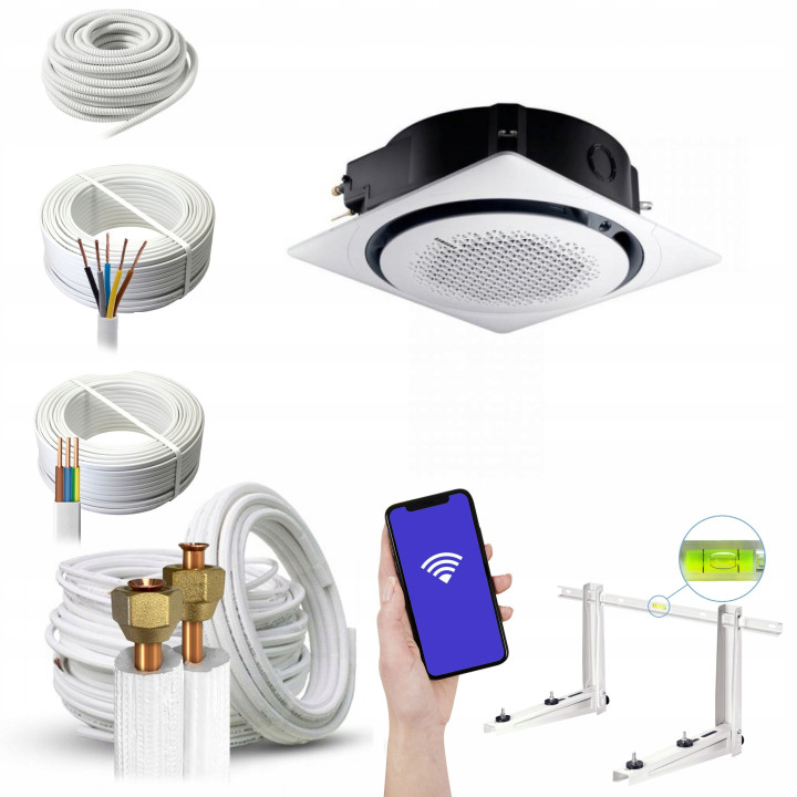 Klimatyzator kasetonowy Samsung 360 13,4 kW nawiew 360 stopni Zestaw 6mb