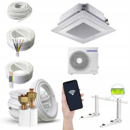 Klimatyzator kasetonowy Samsung 3,5 kW WindFree 4-kierunkowy R32 Zestaw 6mb