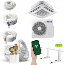 Klimatyzator kasetonowy Samsung WindFree 2,6 kW 4-kierunkowy R32 Zestaw 7mb