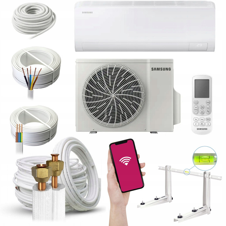 Klimatyzator Samsung Luzon S2 ścienny 2,6 kW WiFi R32 Zestaw 6mb