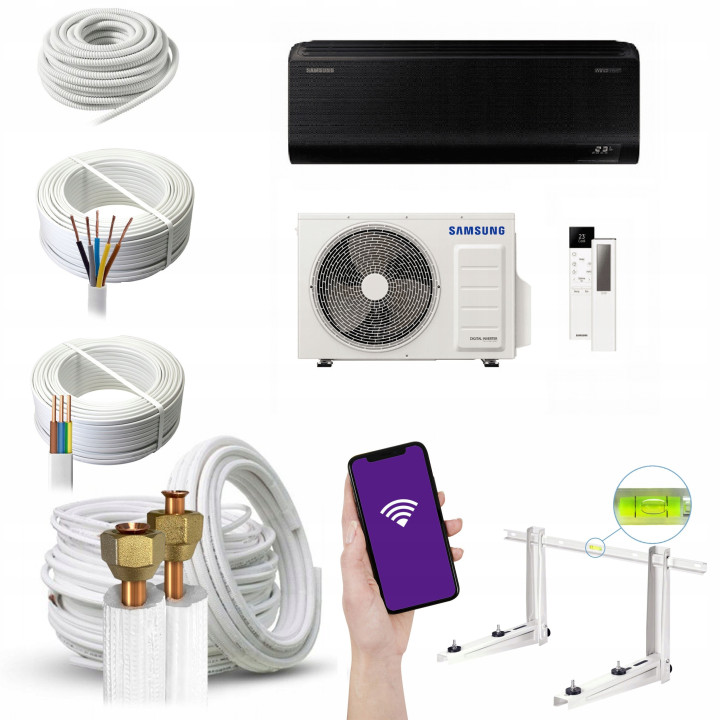 Klimatyzator ścienny Samsung WindFree Avant S2 Black 2,5 kW Zestaw 6mb