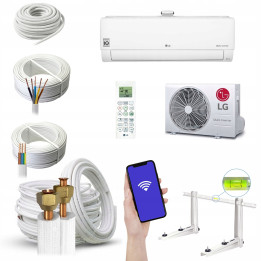 KLIMATYZACJA LG DUALCOOL 2,5kW WiFi PilotCiepło Klimatyzator Zestaw 3mb