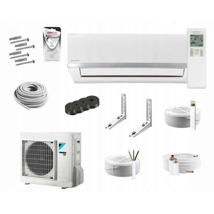 KLIMATYZATOR ŚCIENNY DAIKIN SENSIRA Comfort 2,5kW Klimatyzacja Zestaw 7mb