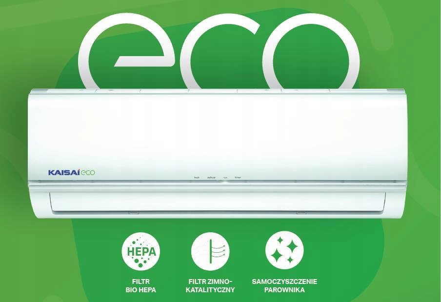 Klimatyzacja domowa biurowa KAISAI NOWOŚĆ WiFi 3,5kW Kielichy Zestaw Sterowanie na pilot
